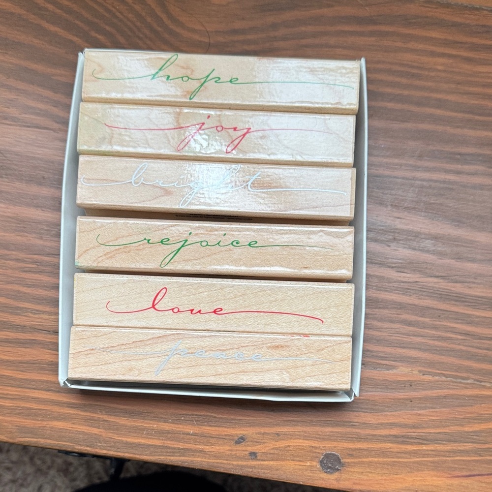 Inspirational Wooden Design Stamps Set